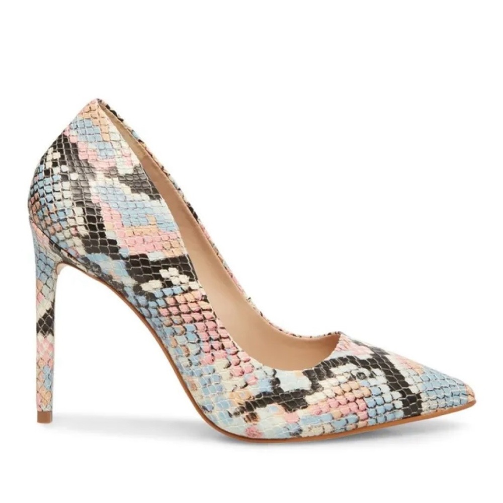 Steve Madden Vala Pastel Snake Embossed Heels
